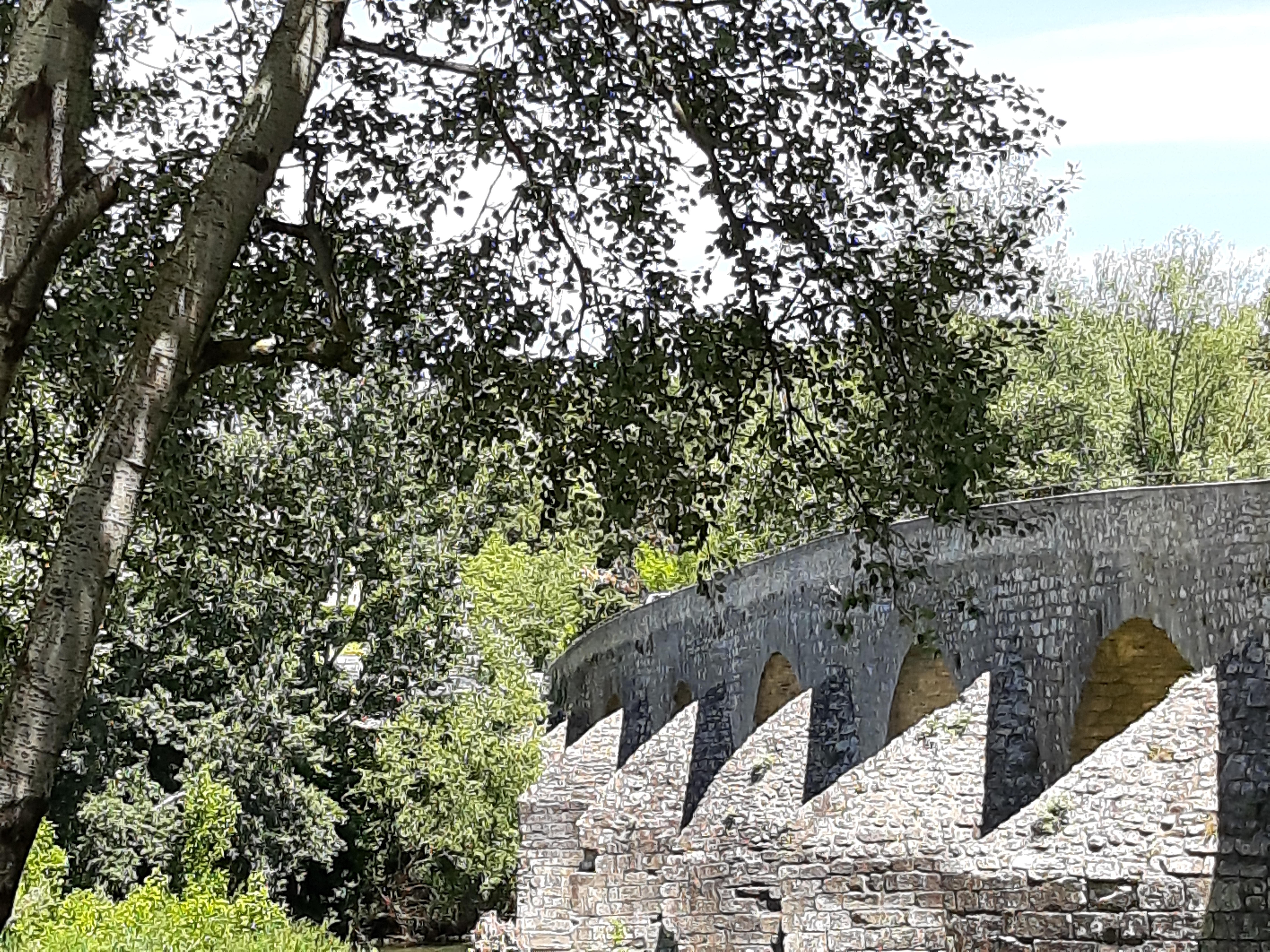 "Le pont Charles Martel à La Roque sur Cèze."